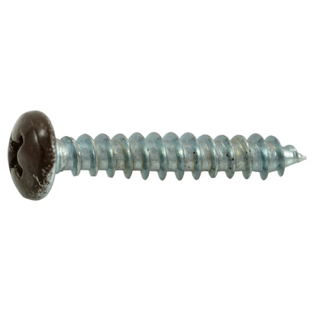Midwest Fastener Sheet Metal Screw, #8 x 1 in, Painted Steel Pan Head Phillips Drive, 30 PK 37903